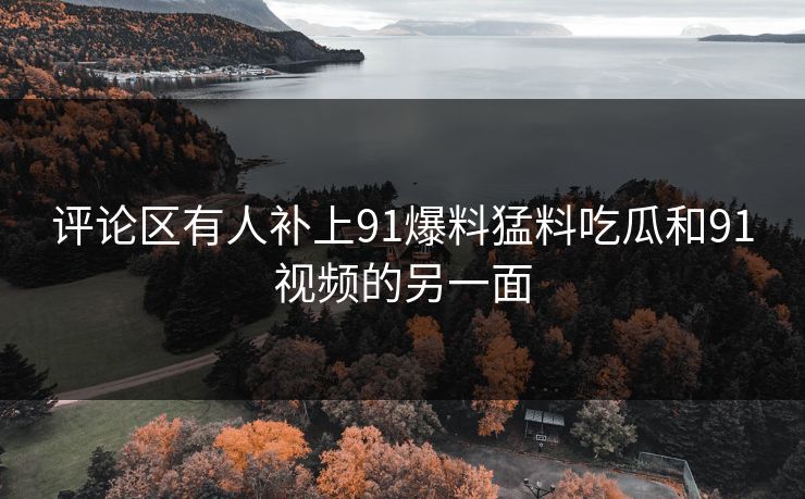 评论区有人补上91爆料猛料吃瓜和91视频的另一面