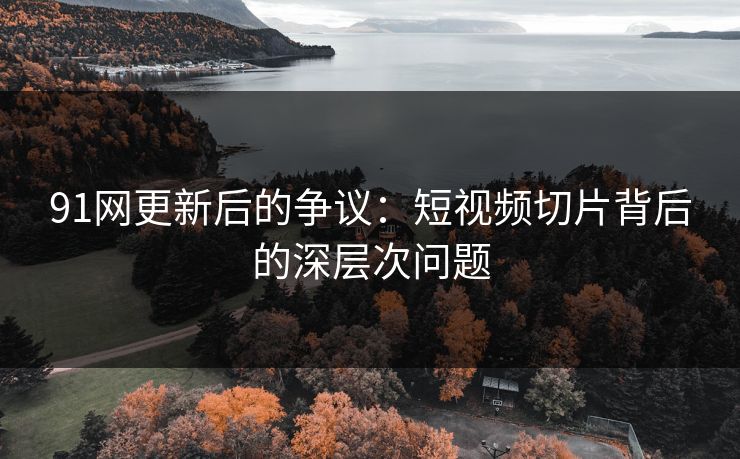 91网更新后的争议：短视频切片背后的深层次问题