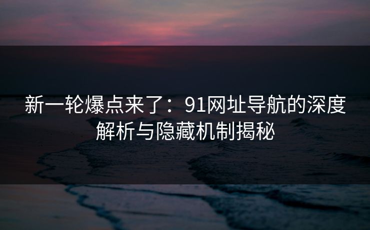 新一轮爆点来了：91网址导航的深度解析与隐藏机制揭秘