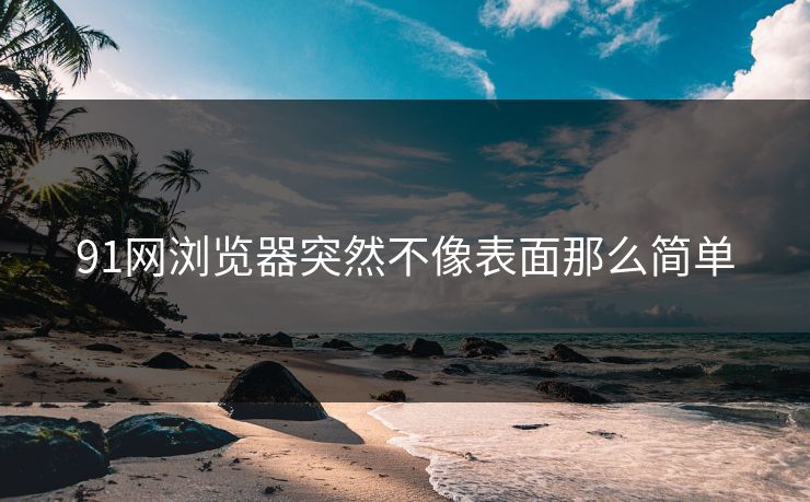 91网浏览器突然不像表面那么简单