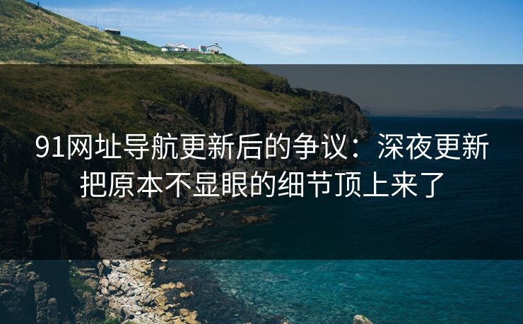详细阅读:91网址导航更新后的争议:深夜更新把原本不显眼的细节顶上来了 91网址导航更新后的争议:深夜更新把原本不显眼的细节顶上来了