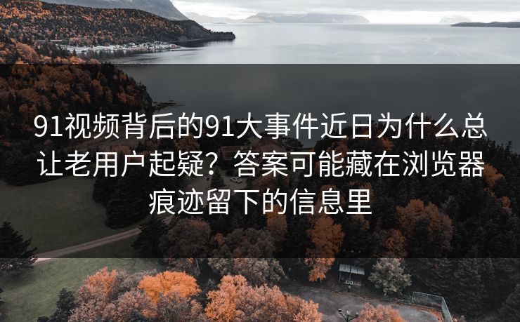 91视频背后的91大事件近日为什么总让老用户起疑？答案可能藏在浏览器痕迹留下的信息里