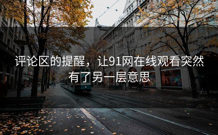 评论区的提醒，让91网在线观看突然有了另一层意思